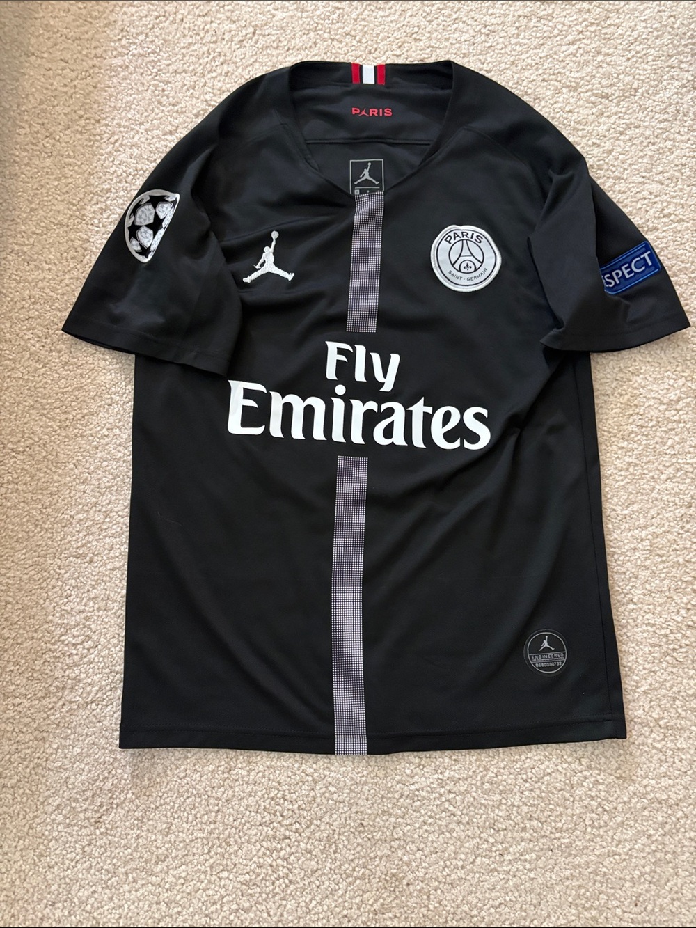 PSG Black Jordan Soccer Jersey Neymar #10